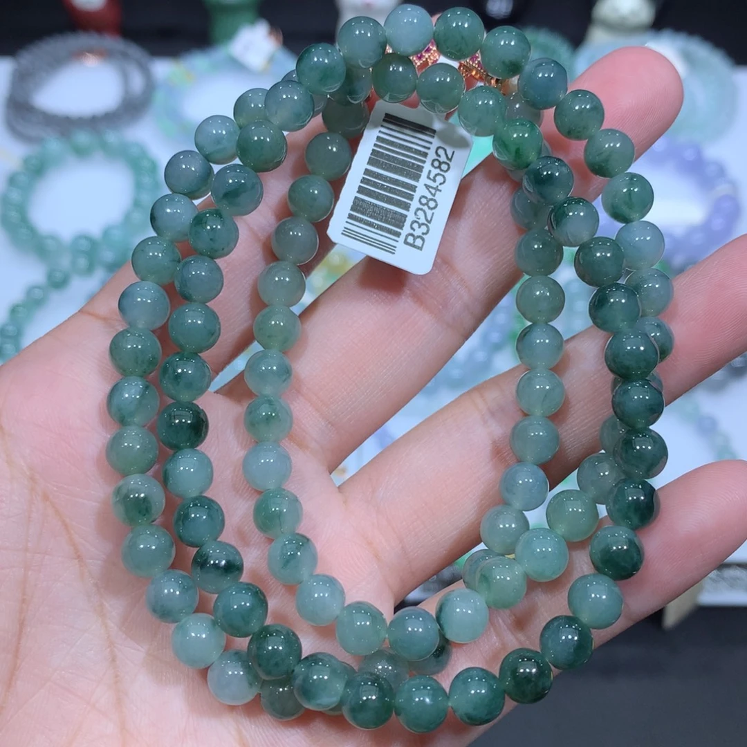 未镶嵌手串翡翠天然