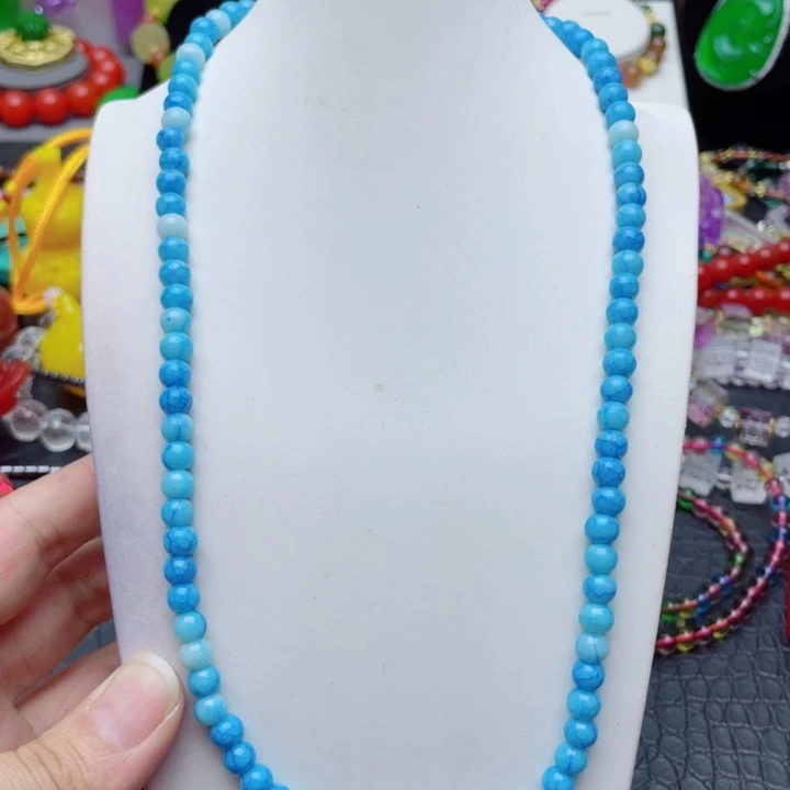 树脂制品13号蓝色项链