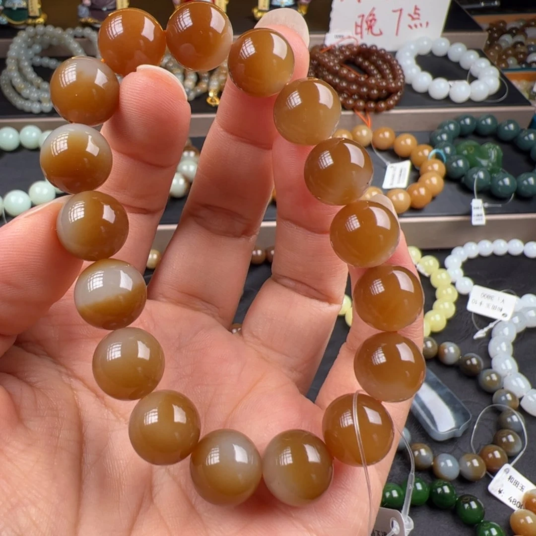 手链未镶嵌和田玉天花板糖白卡12