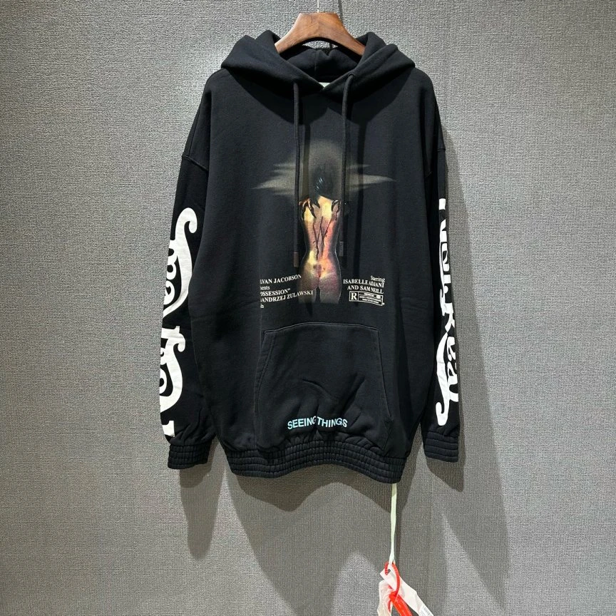 未使用 maje off white（pm）黑色帽衫卫衣 带吊xxs码/5487