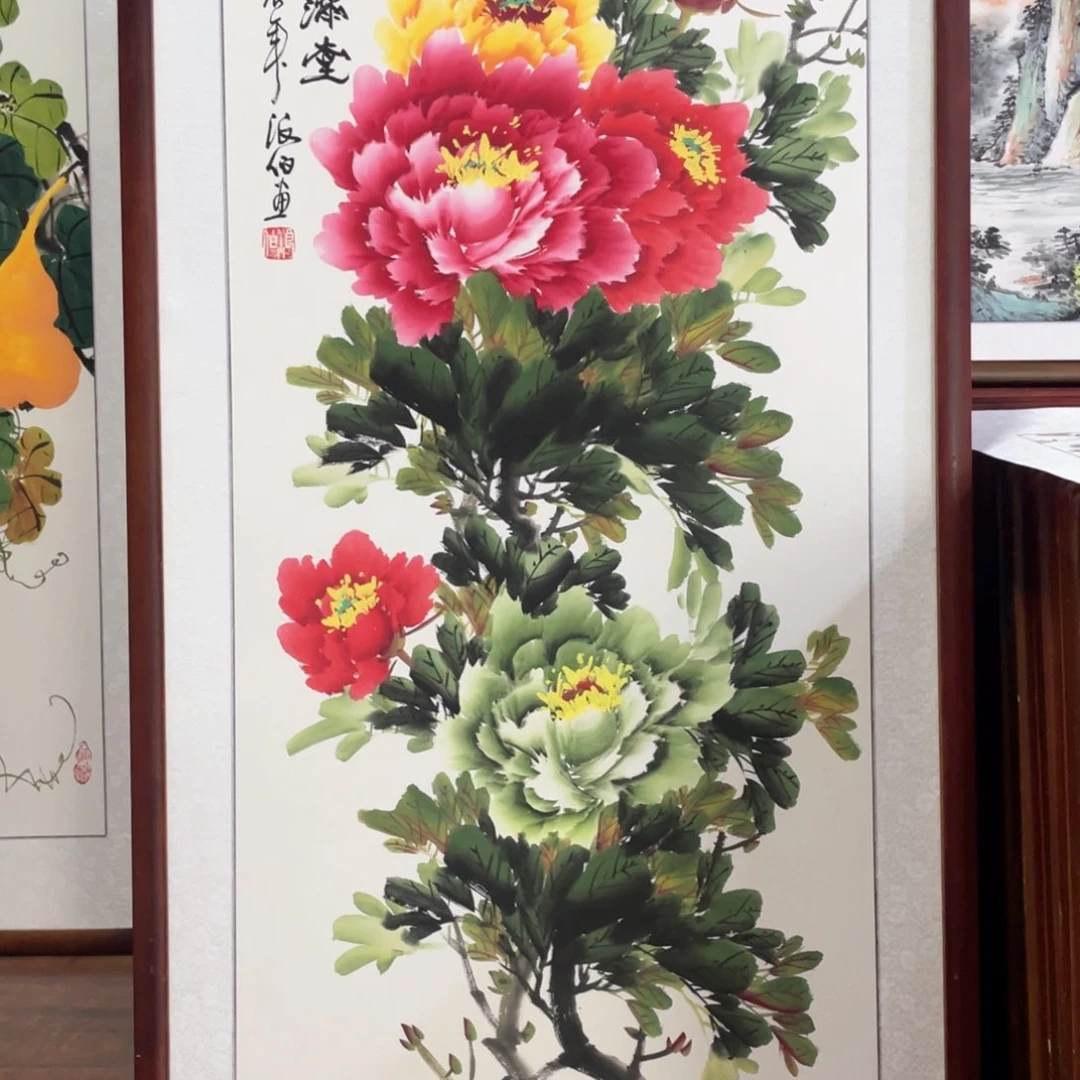 国画带框尺寸63*123厘米