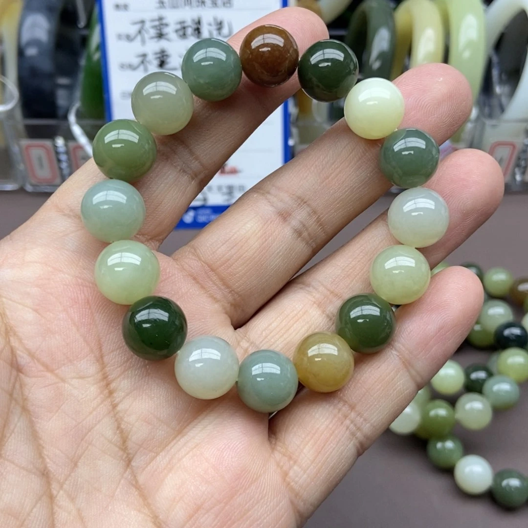 和田玉手串未镶嵌卡12