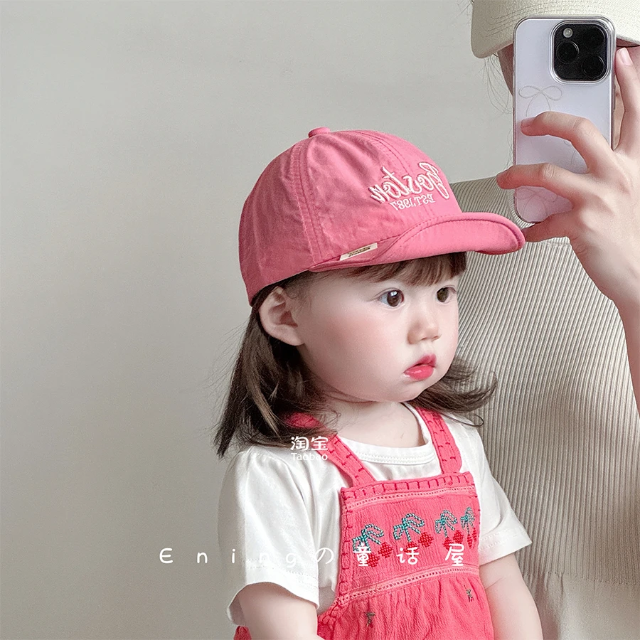 婴幼儿鸭舌帽2025春夏季款软檐薄速干遮阳帽子男女宝宝棒球帽防晒