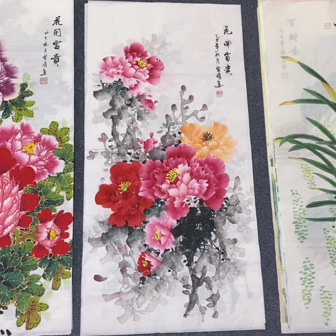 国画尺寸100✖️50三尺精品手绘画