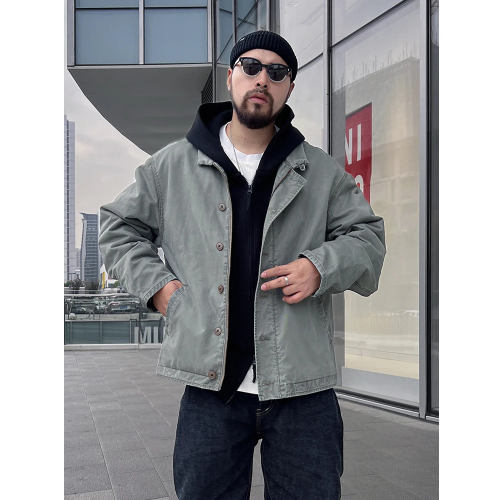 MALT DIARY大码N-1甲板服日系复古做旧男夹克休闲上衣宽松外套