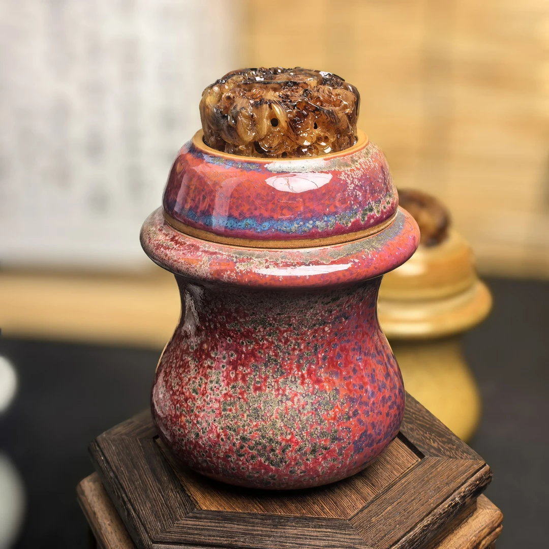 钧瓷保定墩缤纷年代鸣虫叫罐
