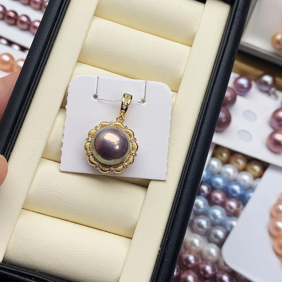 淡水珍珠颈饰银S925镶嵌