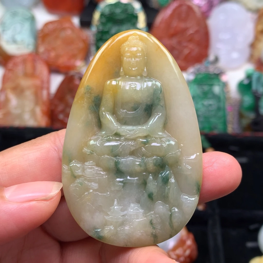 翡翠未镶嵌颈饰挂件