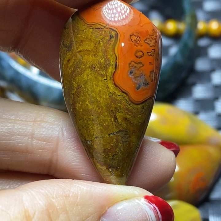 玛瑙/玉髓颈饰足银镀金镶嵌奋*