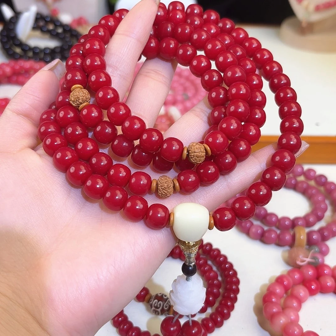 菩提根/象牙果吊坠红108