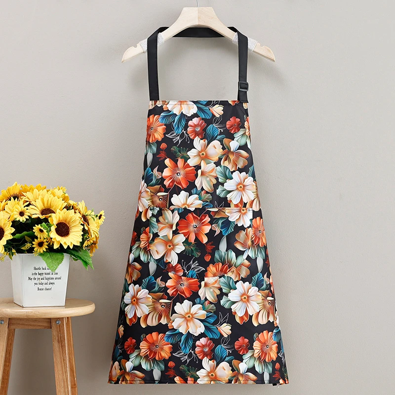围裙家用防水防油厨房做饭成人可爱洋气餐厅咖啡厅工作服