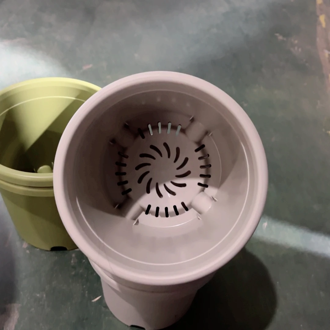 树脂四季盆3#无拖灰白微瑕10