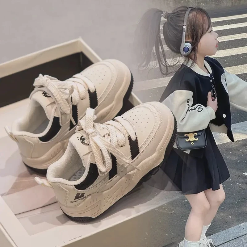 ABC 女童低帮板鞋2025年新款儿童运动鞋男童软底夏款小白鞋休闲鞋