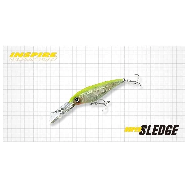 日本EG EVERGREEN SUPER SLEDGE路亚饵悬停米诺硬饵带闪光片