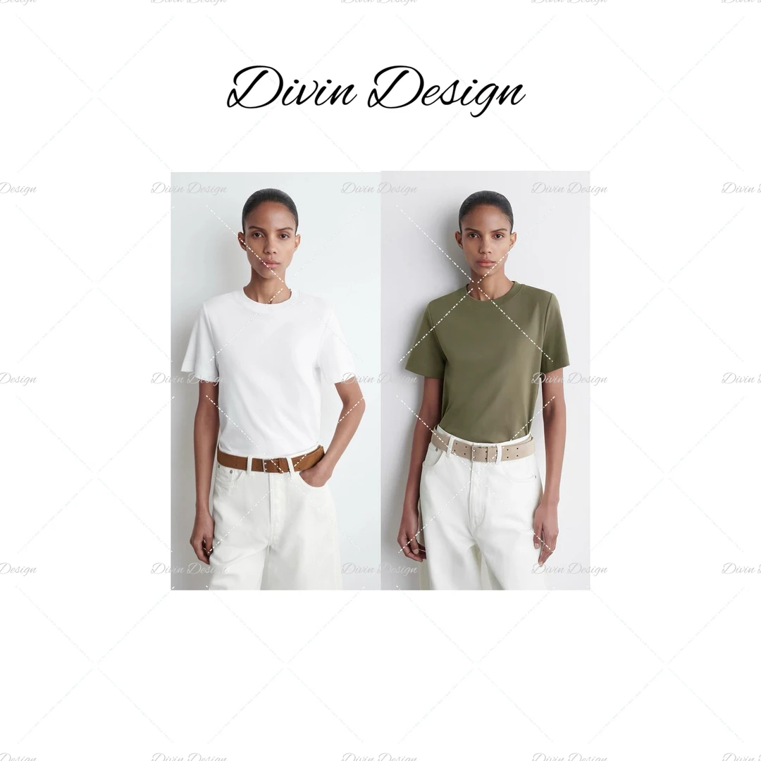 Divin【大冰柜】T*e Row25款三菱三醋酸莱赛尔天丝圆领短袖T恤