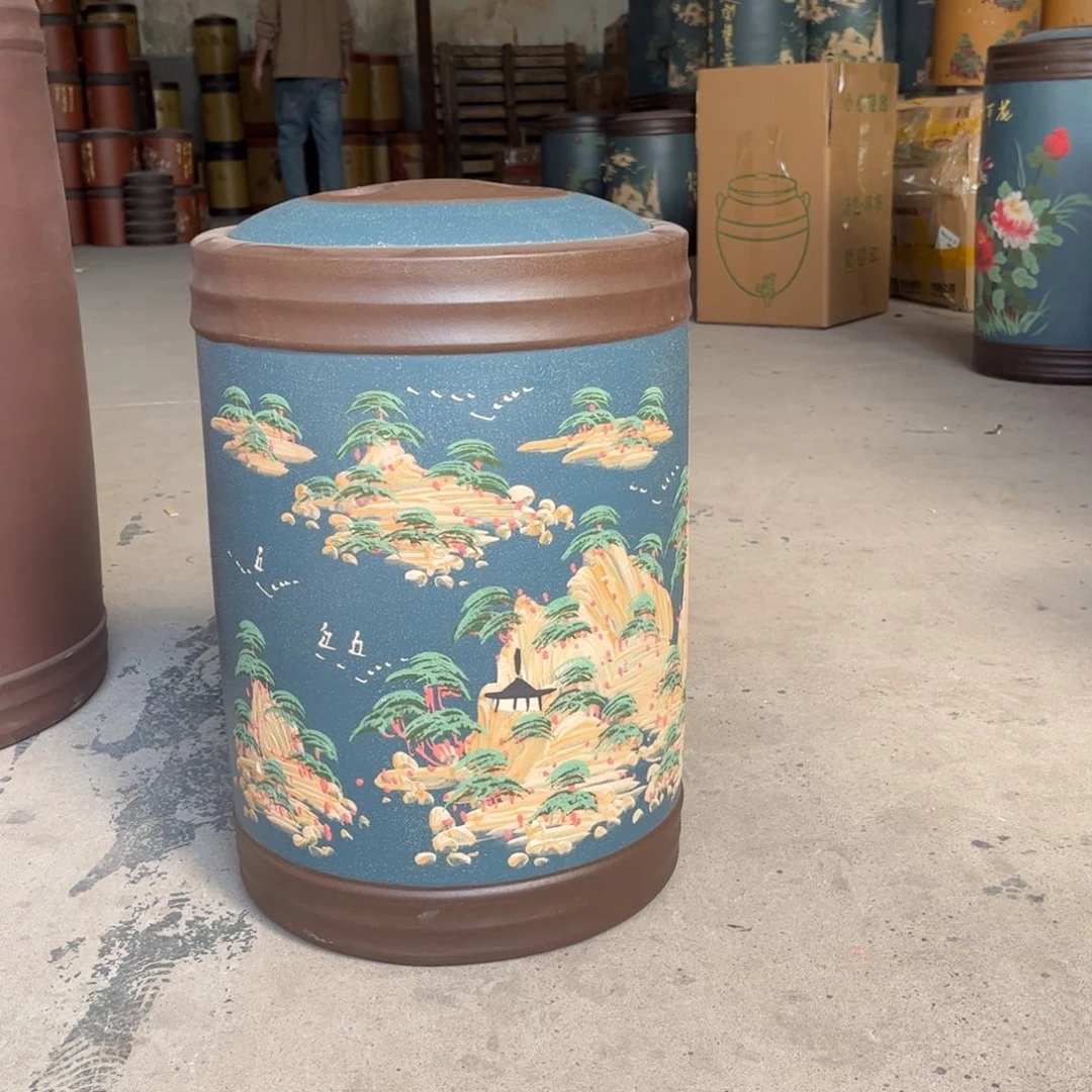 茶叶罐紫砂23饼茶叶罐