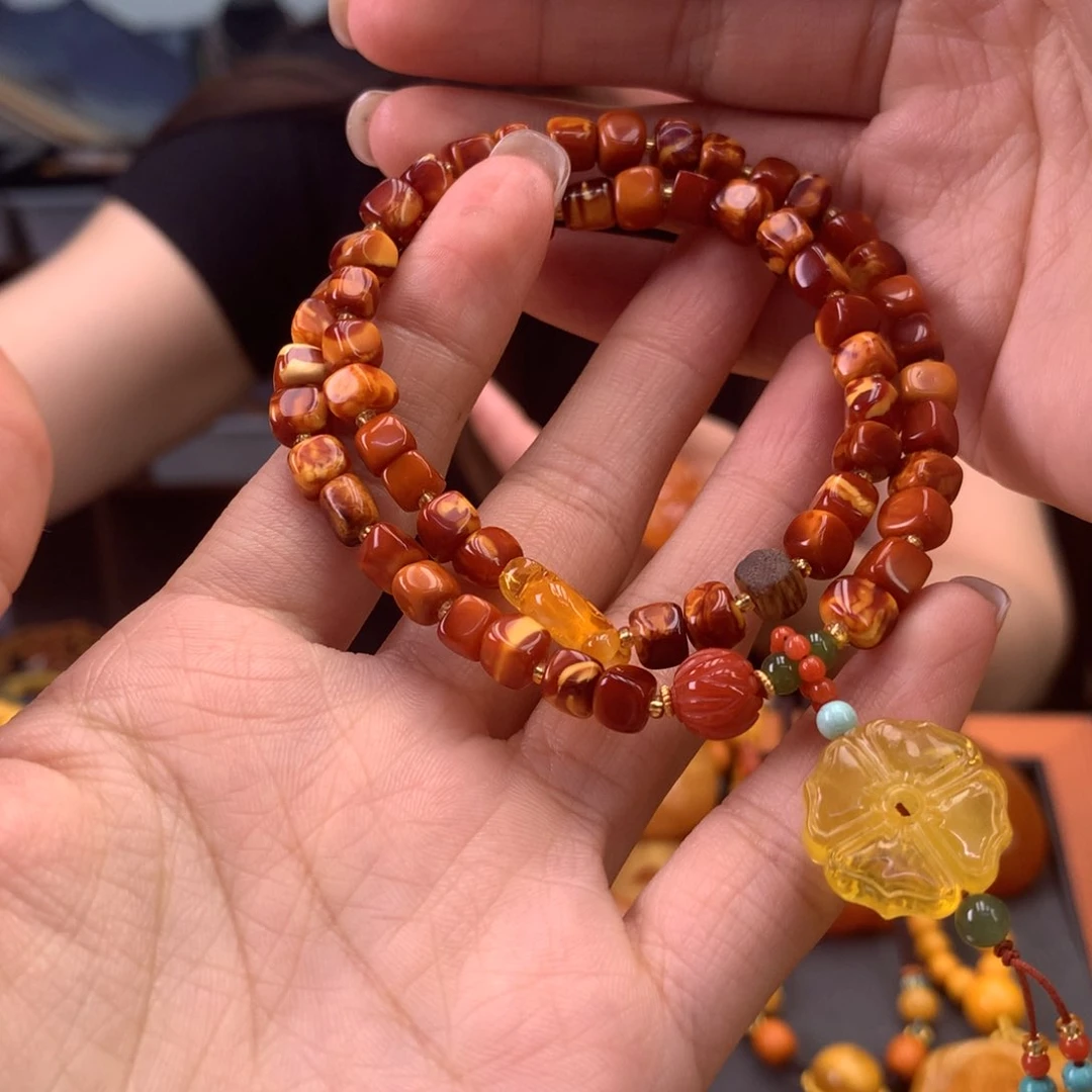 未镶嵌蜜蜡手串天然
