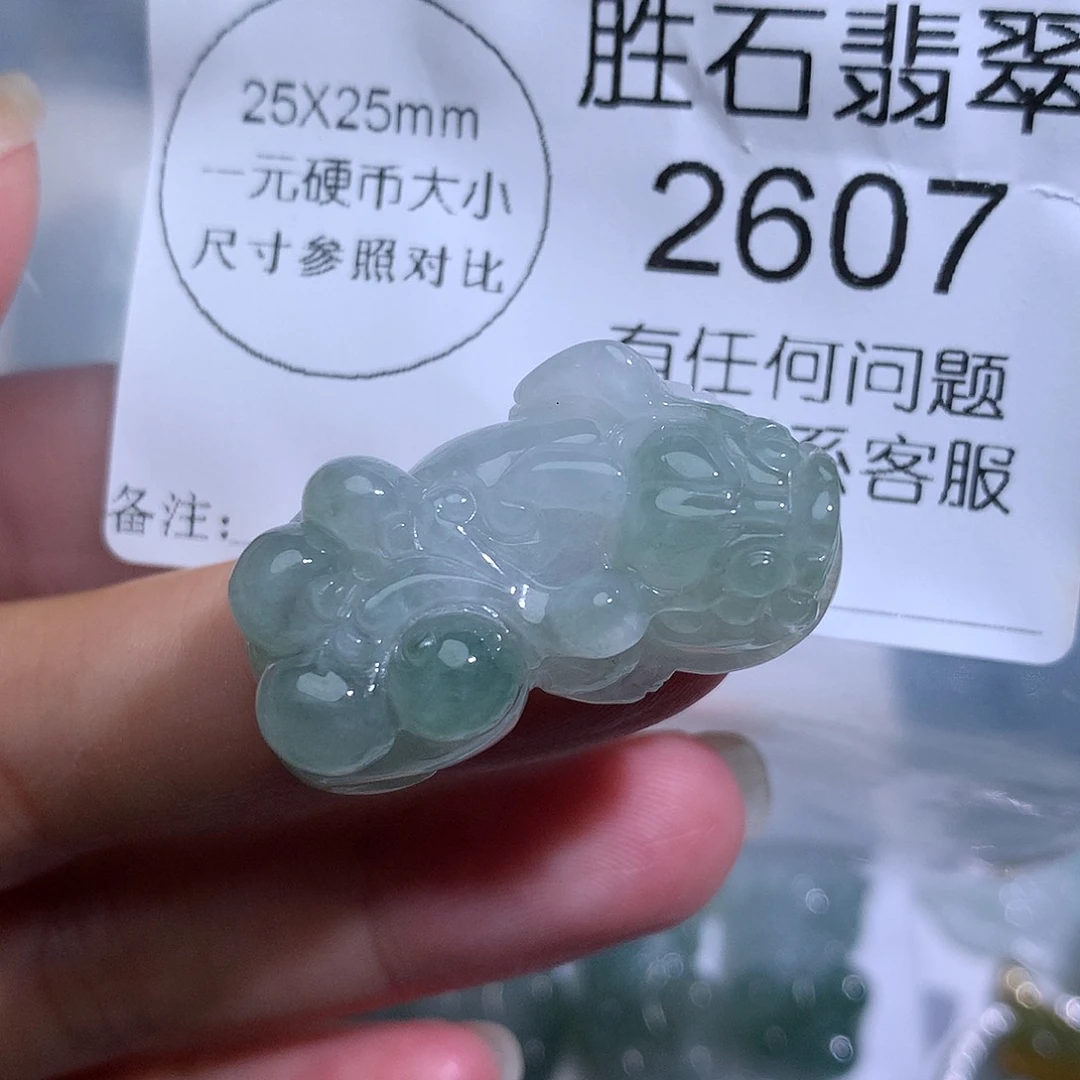 翡翠未镶嵌颈饰2607。