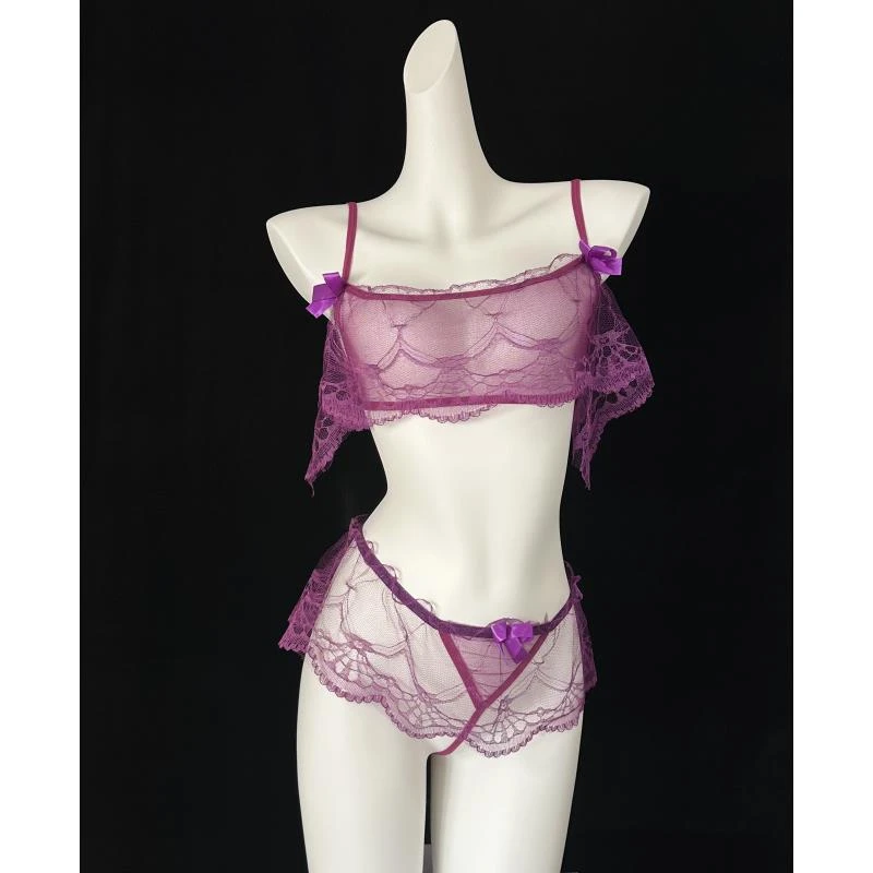 性感女仆装制服睡裙薄款夏季战袍吊带睡裙镂空日系睡裙后妈连衣裙