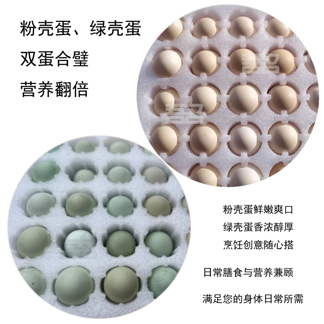 【粉壳蛋+绿壳蛋混合装】30枚/盒（收到务必取出冷藏储存！）