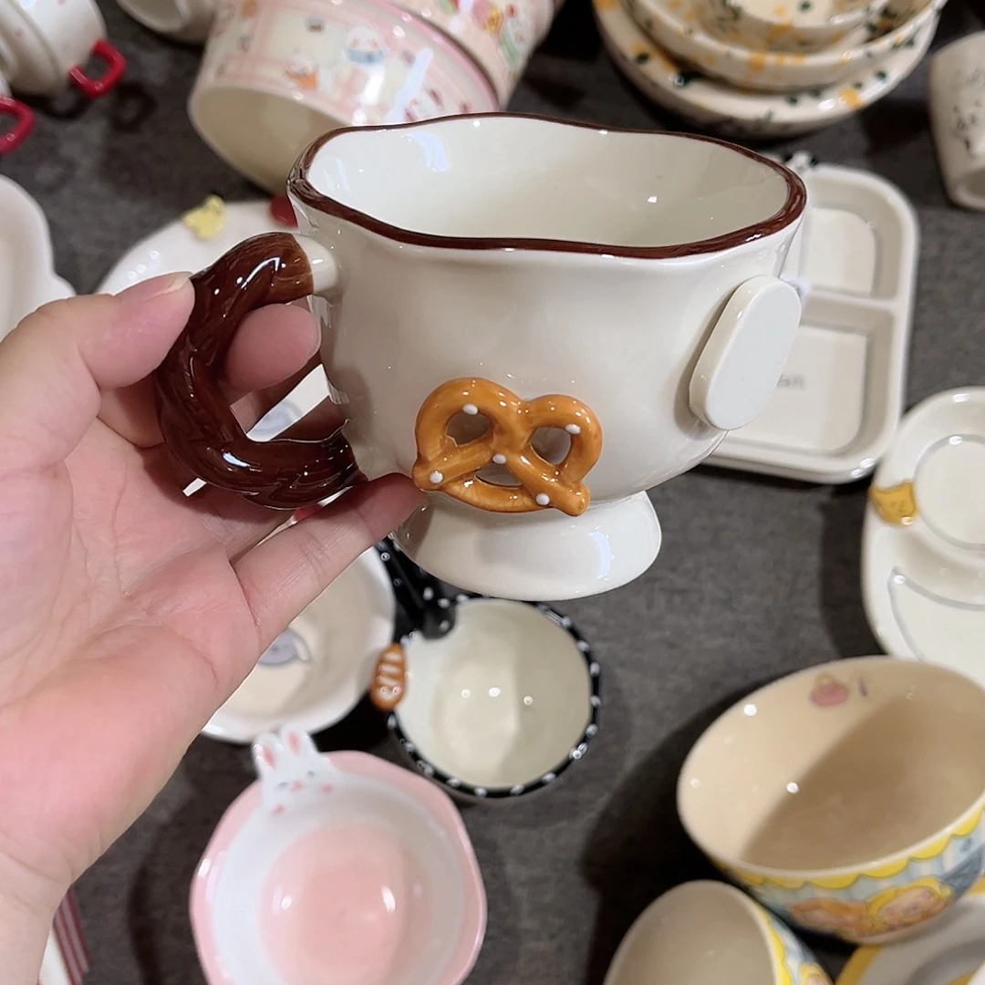 爆款碱水结杯子陶瓷餐具