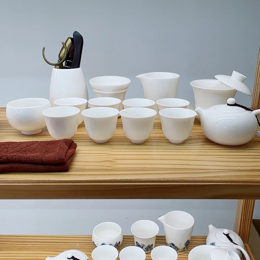 纯白铃铛杯凤鸣壶14件套加六君子