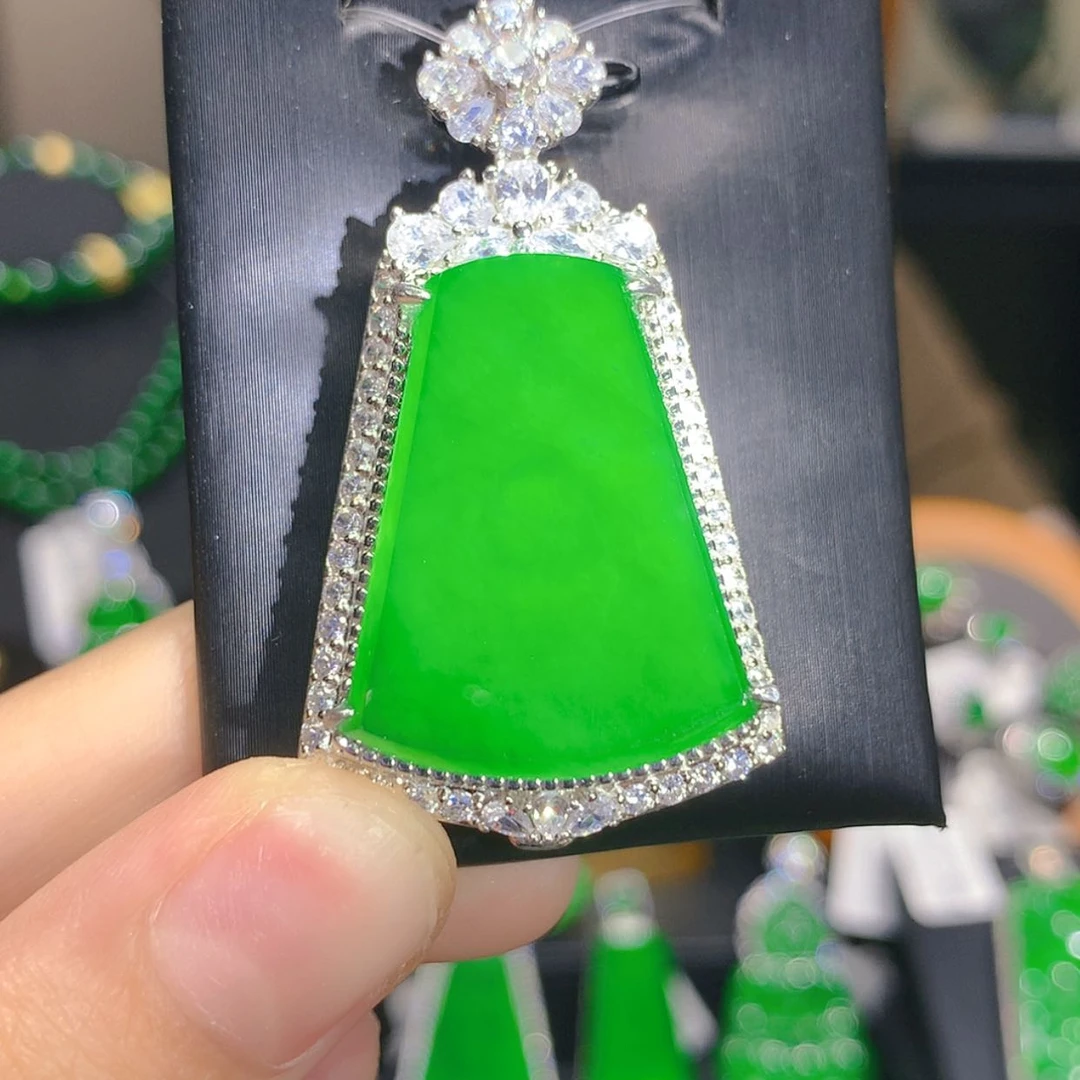 【闪购商品】翡翠银S925镶嵌颈饰6柒姐