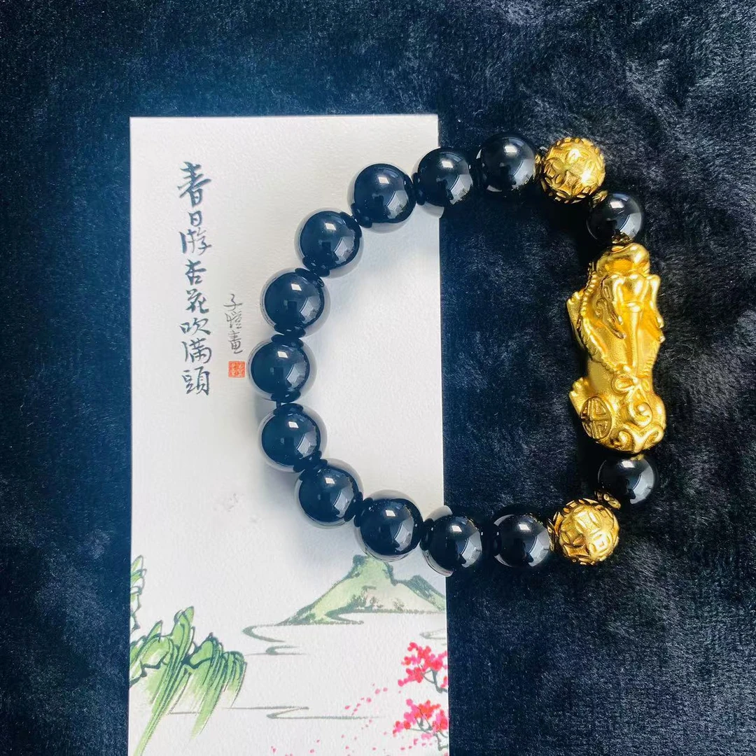 合金手链 【精工版貔貅手链】百搭玉手串精美大气时尚痞帅风