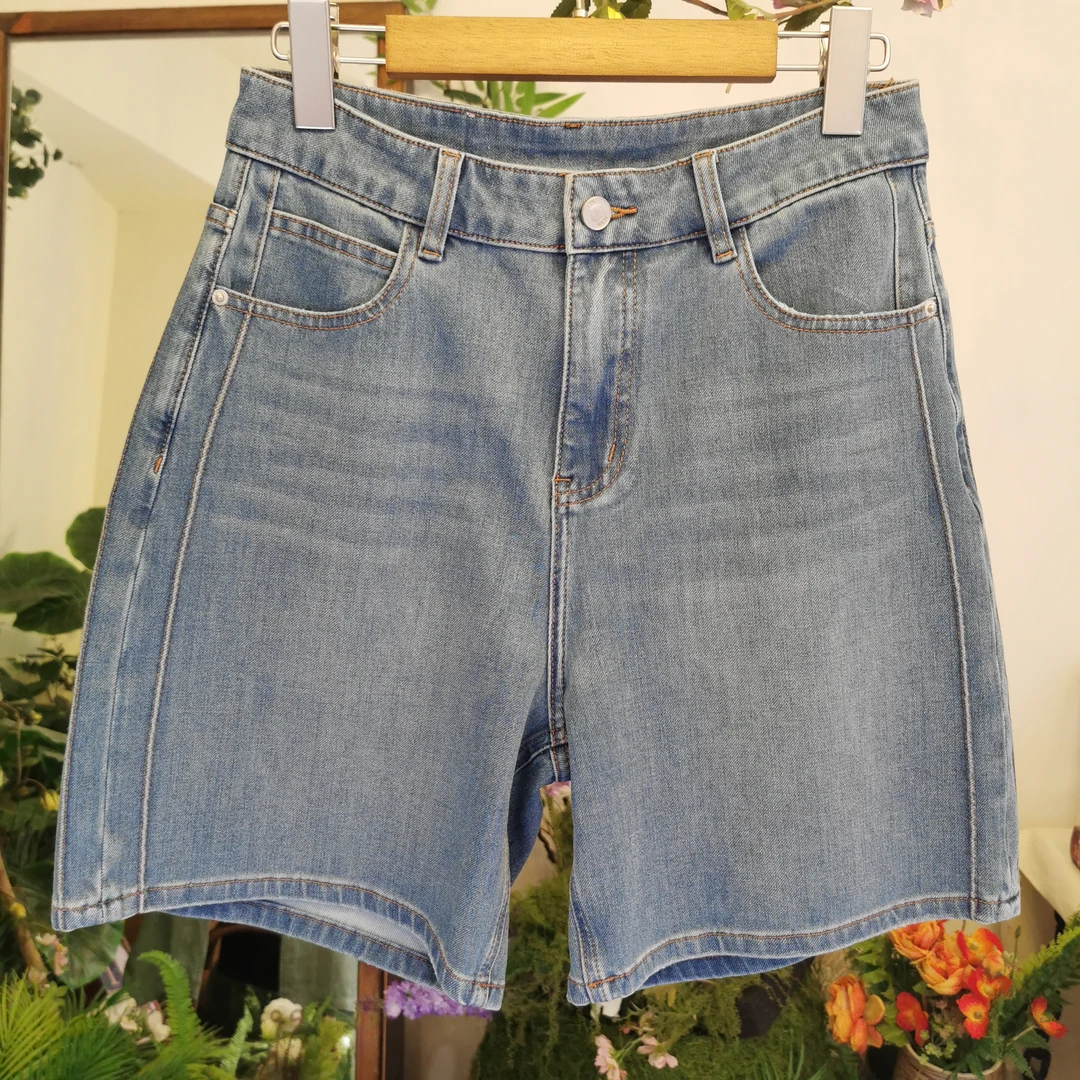 布伊轨道蓝色牛仔短裤Y28823