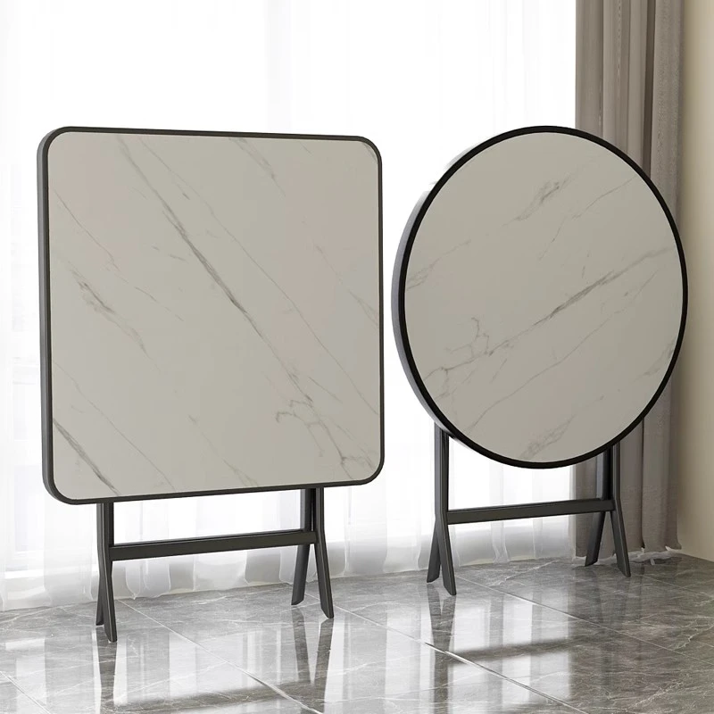 折叠四方桌出租房用小餐桌简约现代可折叠桌子便携户外圆桌小户型