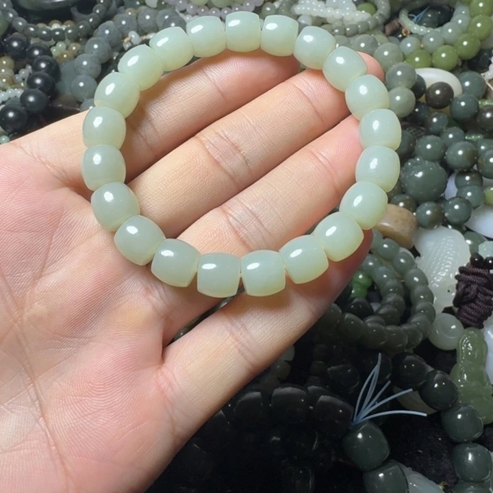 和田玉未镶嵌手串卡10