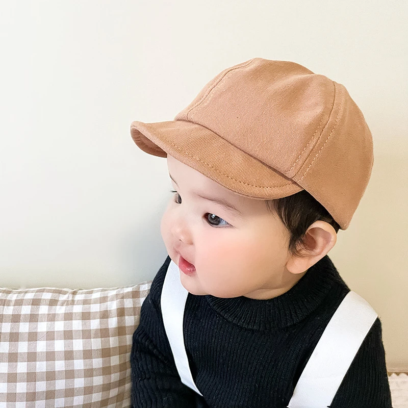 婴儿棒球帽婴儿软檐鸭舌帽宝宝小孩春秋防晒帽儿童春夏纯色遮阳帽
