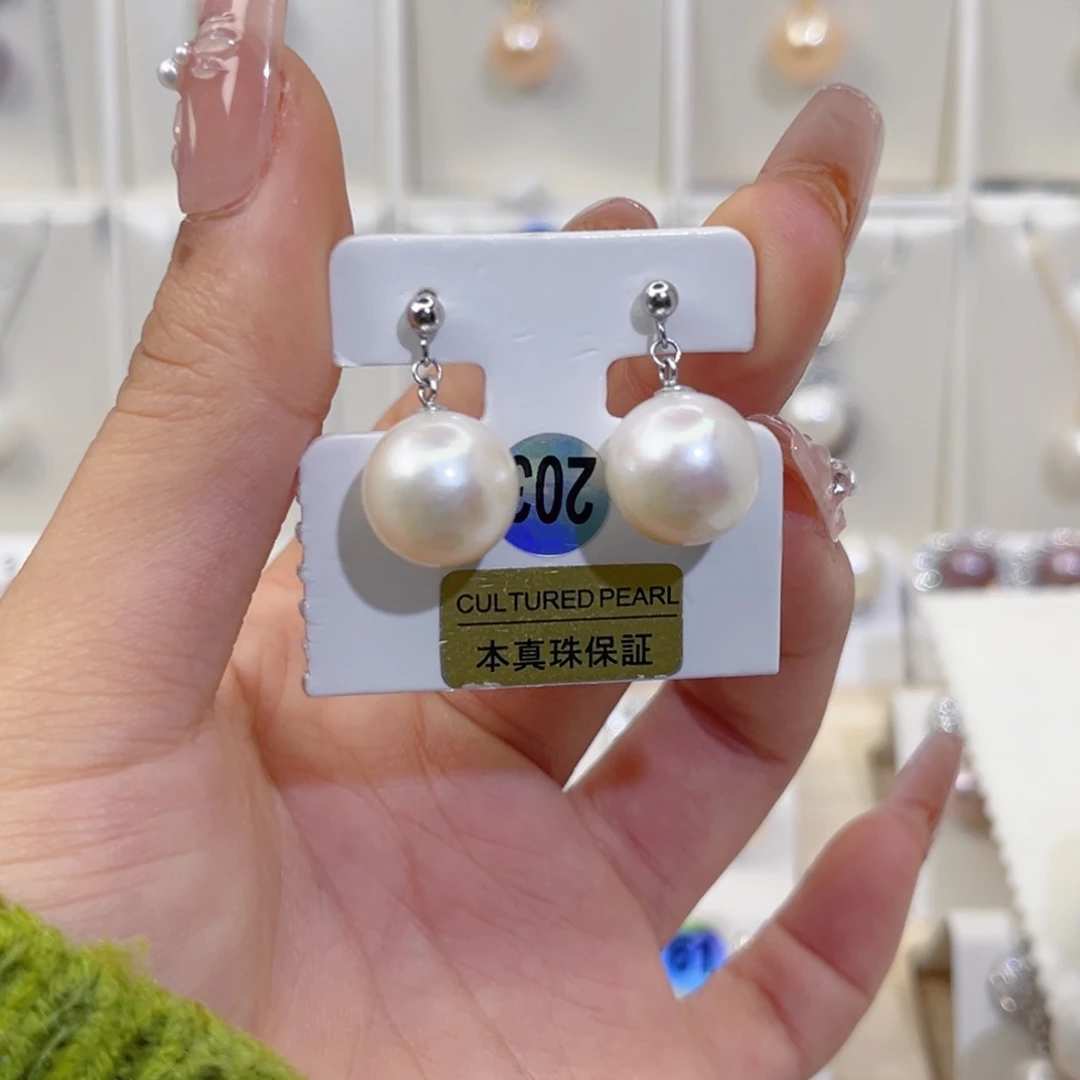 耳饰淡水珍珠银S925镶嵌