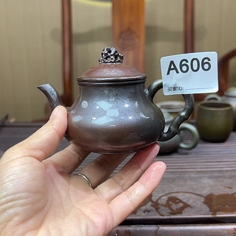米*戬谷龙窑坭兴陶柴烧茶壶606