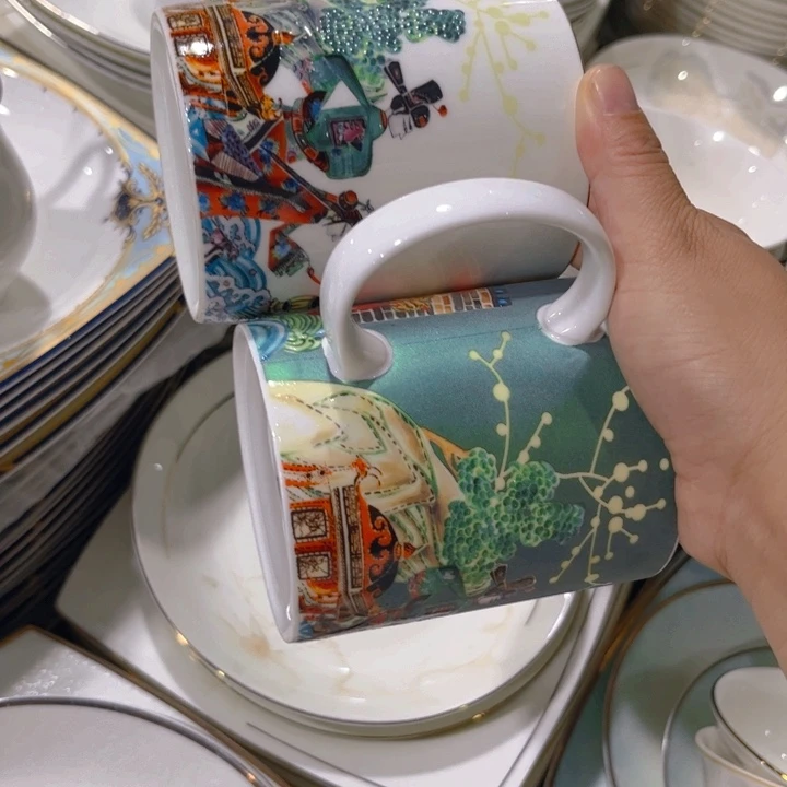 瓷片奥维杯两个混搭