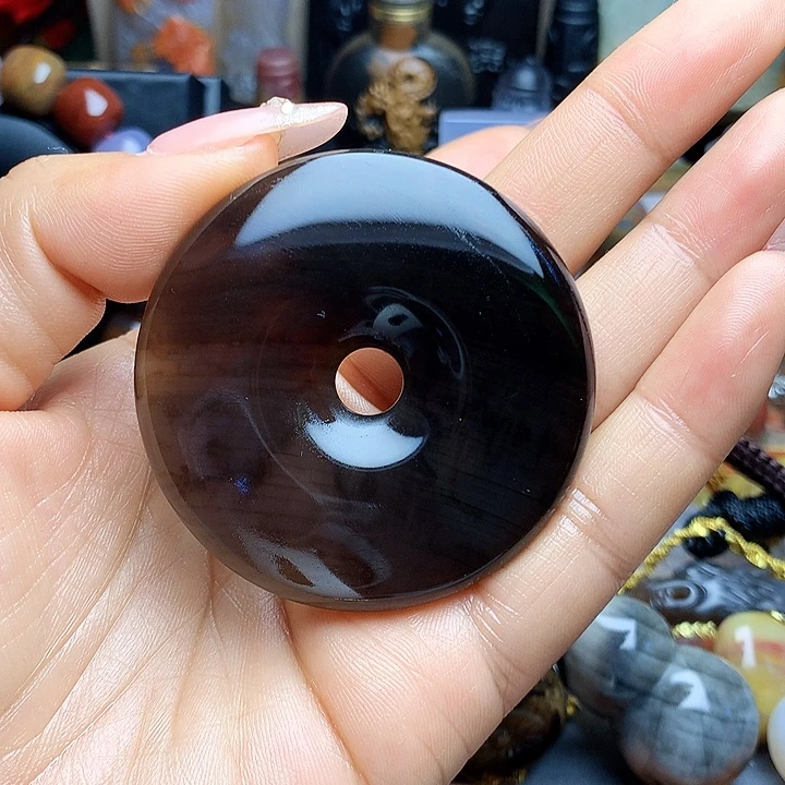 硅化玉未镶嵌吊坠(不含链)平安扣