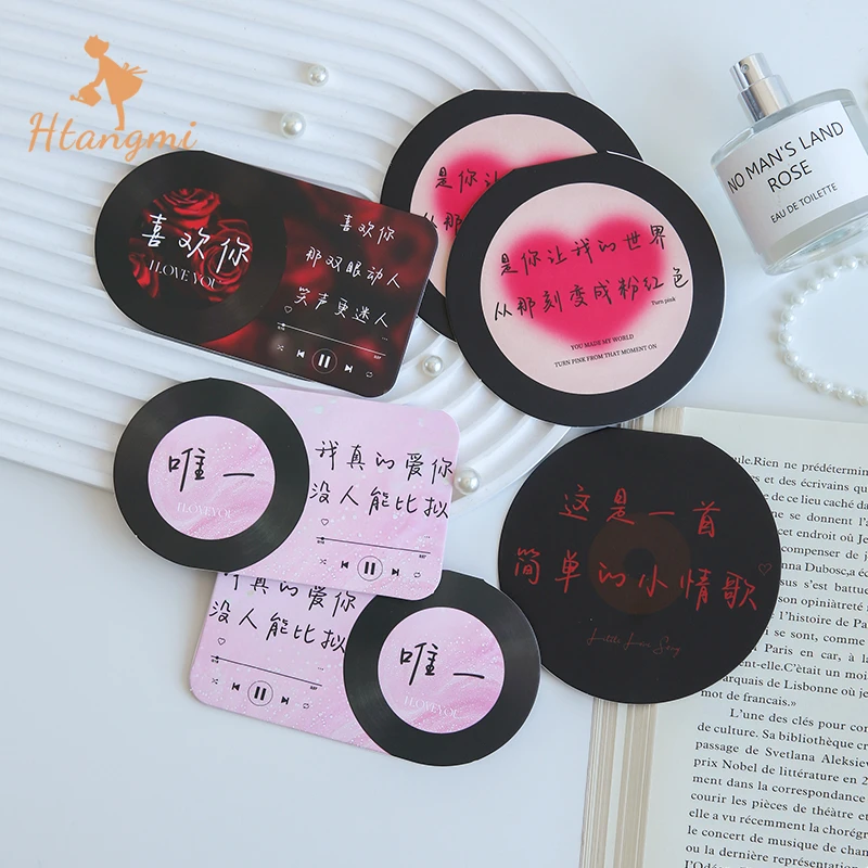 【汉唐美】七夕情人节新款唱片机卡片鲜花包装装饰礼卡花艺花店资材