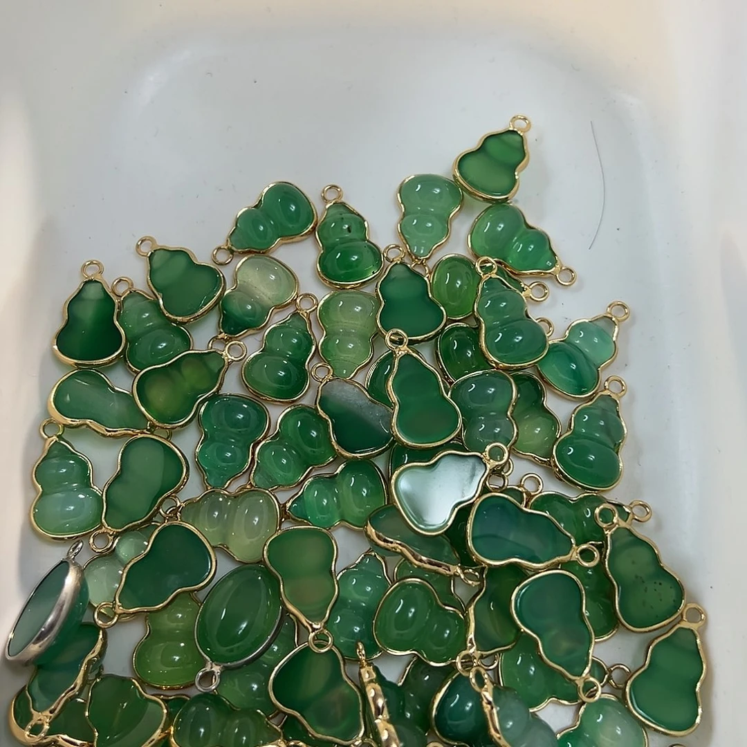 玛瑙/玉髓合金珠宝半成品吊坠任选四颗