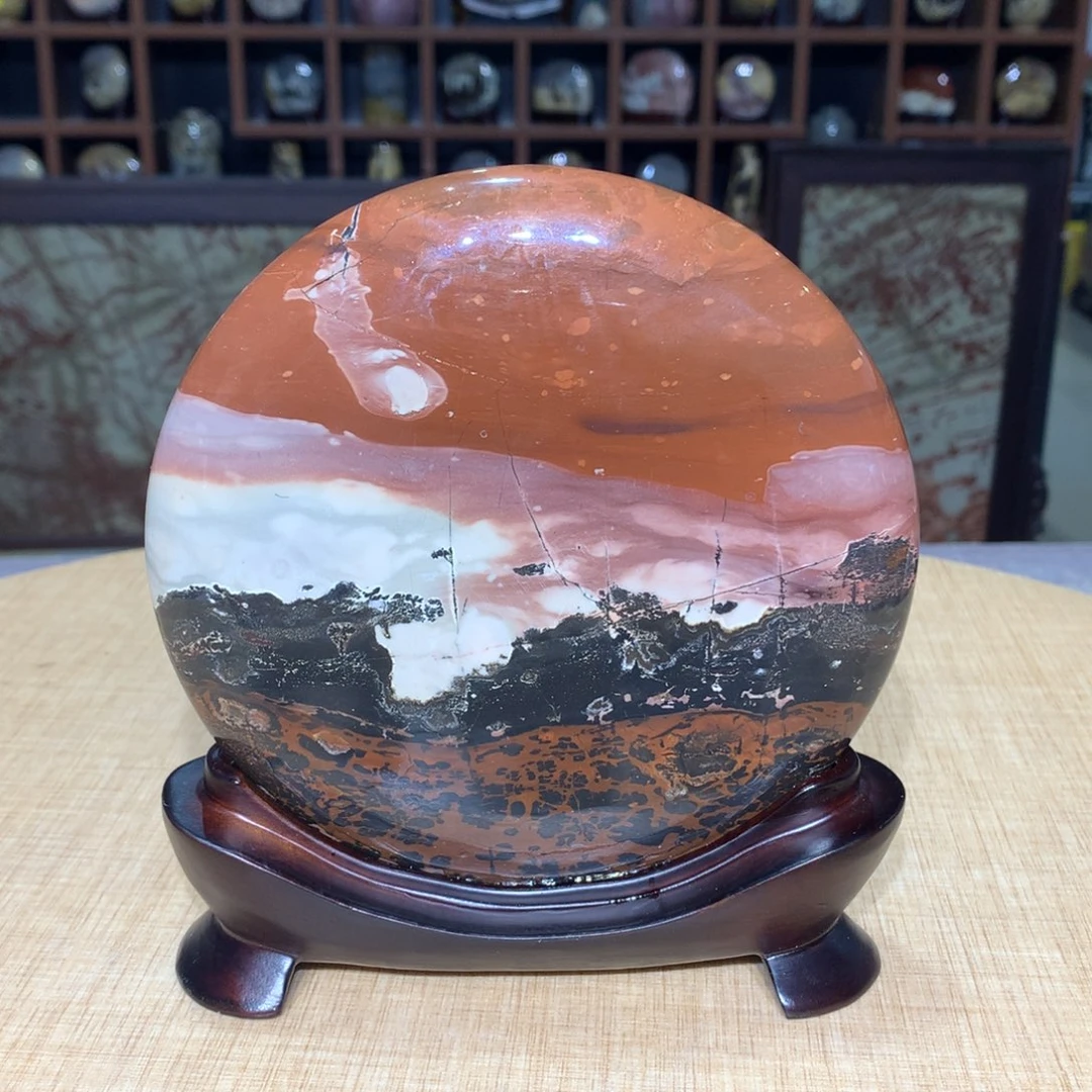 紫砂广西国画石摆件，收藏观赏