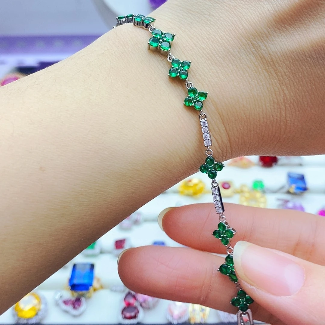 未镶嵌手链祖母绿