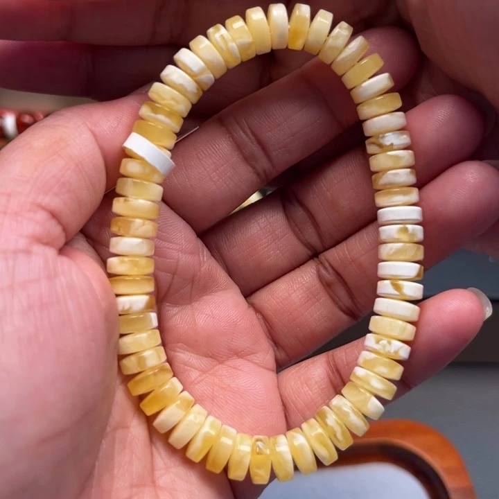 未镶嵌琥珀珠宝奇石M63号8+金瓷白妖花