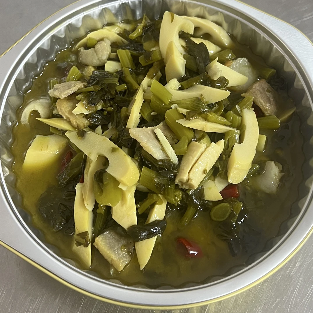 油菜苔鲜笋锅子一份