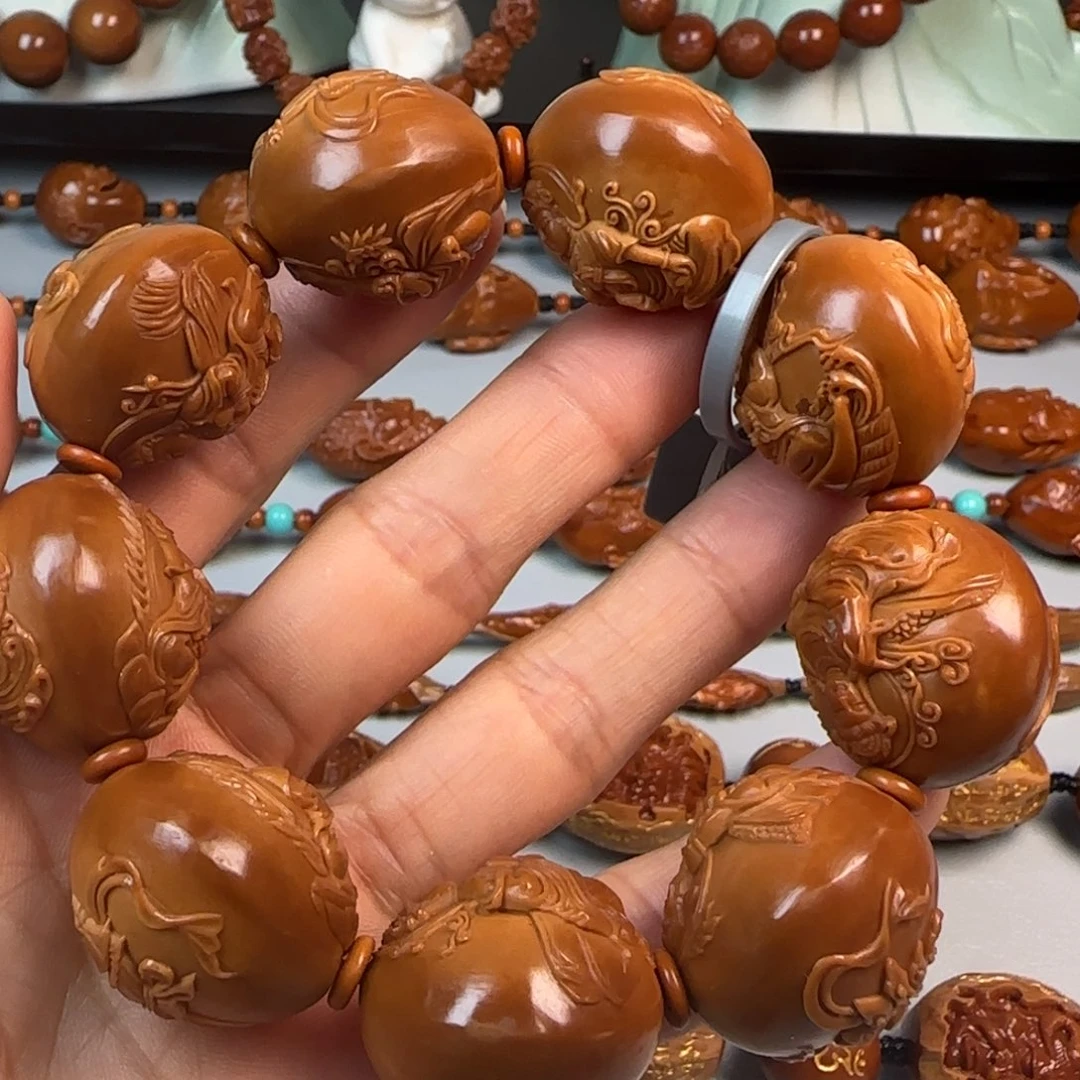 橄榄核手串/手链2.3尺寸油核八宝观音