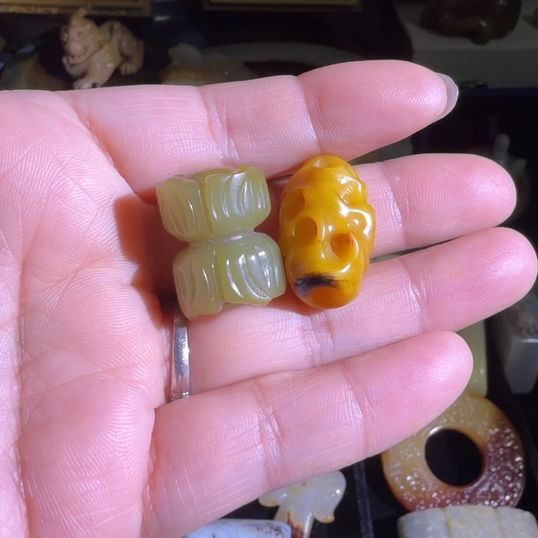 安***记和田玉（糖玉）未镶嵌挂件