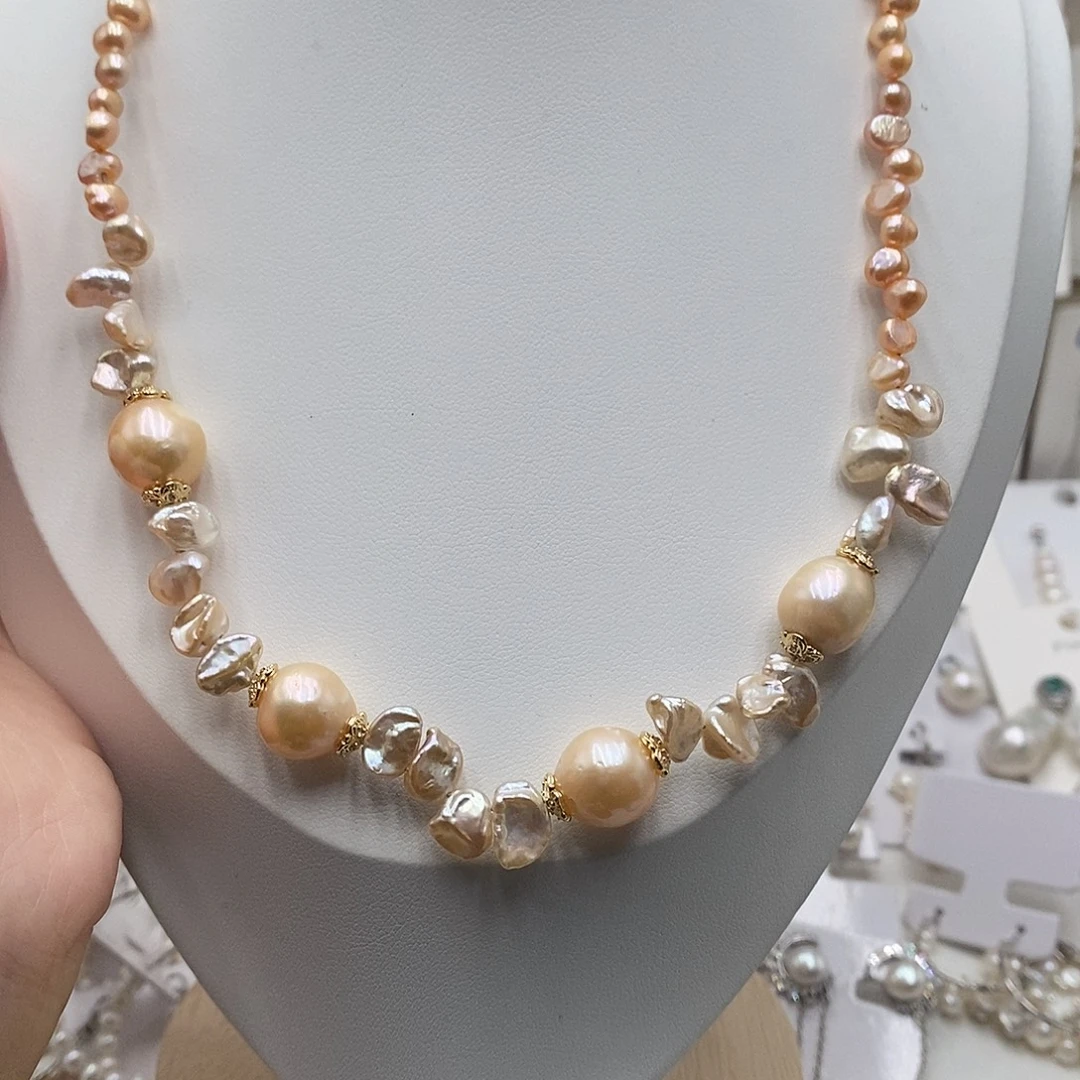 耳饰淡水珍珠银S925镶嵌