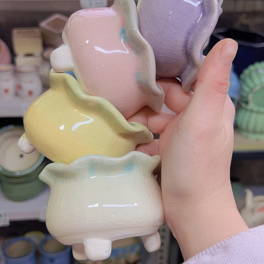 红陶陶瓷花盆当场满12包邮