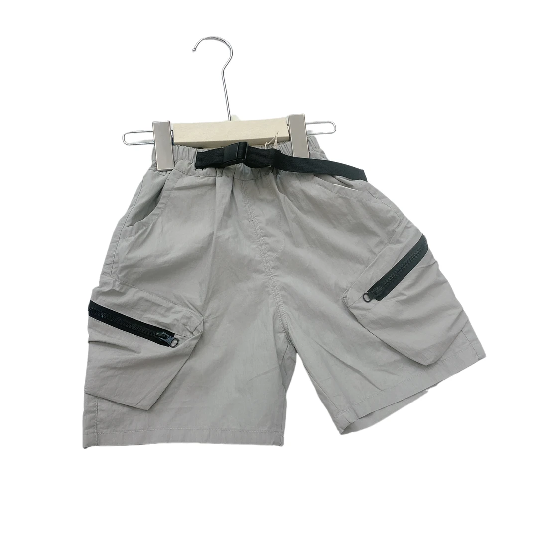 2025年夏季休闲裤男女童中性款短裤薄款宽松时尚纯色