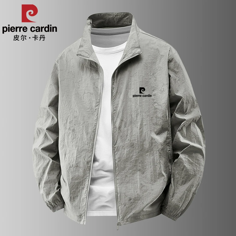 皮尔卡丹防晒衣男士薄款休闲冰丝透气皮肤衣防紫外线户外钓鱼服潮