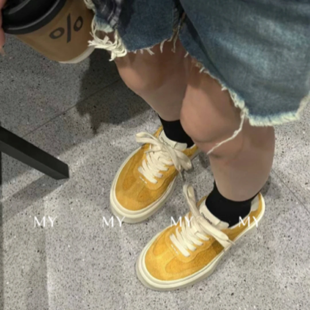 韩系girl~超火运动真皮系带板鞋小白鞋饼干鞋平底鞋百搭休闲鞋