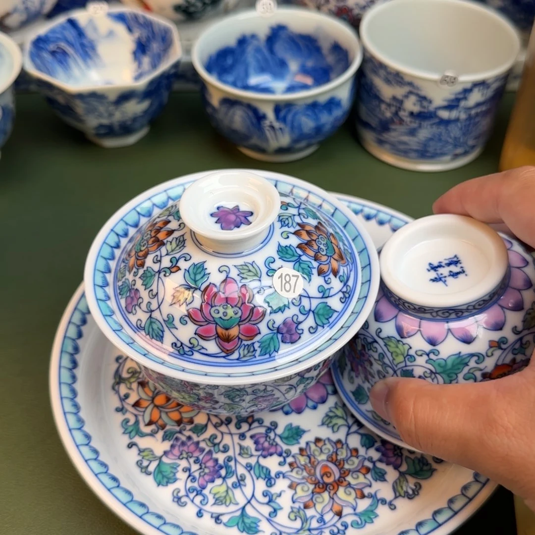 彦祖纯手工手绘茶具